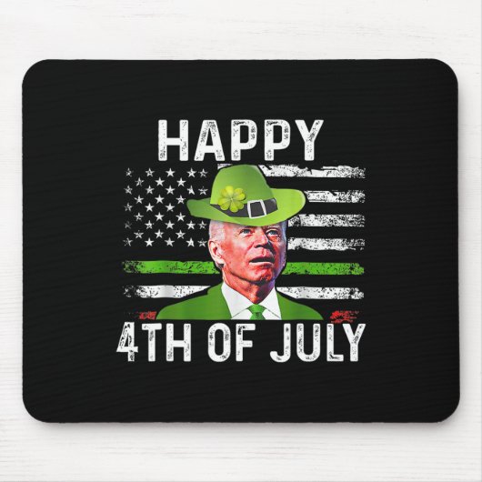 Funny Joe Biden St Patricks Day Happy 4. Juli Mousepad (Vorne)