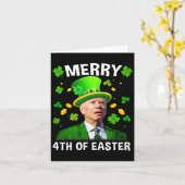 Funny Joe Biden St Patricks Day Merry 4. Easte Karte (Gelbe Blume)