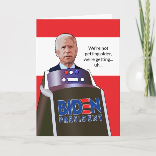 Funny Joe Biden über den Hill Präsident Birthday Karte (Vorderseite)