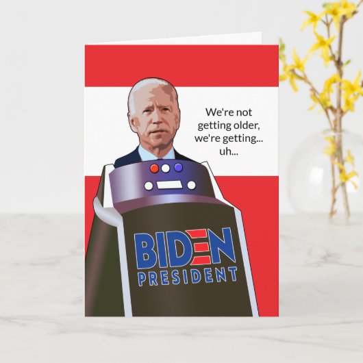 Funny Joe Biden über den Hill Präsident Birthday Karte (Gelbe Blume)
