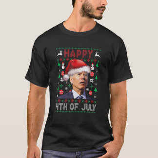 Funny Joe Biden verwirrte Glück 4. Juli Indepen T-Shirt