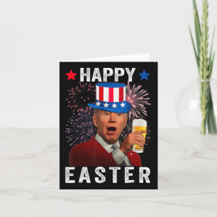Funny Joe Biden verwirrte glückliche Ostern für 4. Karte