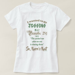 Funny Joggen und Sprichwörter Buch 28 Verse 1 T-Shirt