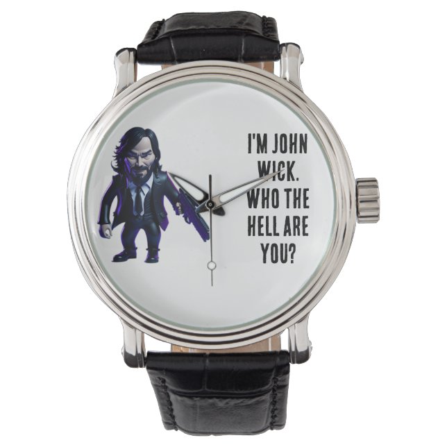 Funny John Wick Baba yaga Armbanduhr (Vorderseite)