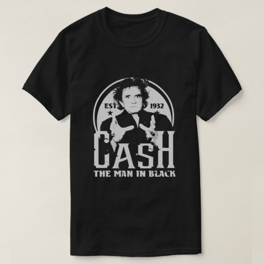 Funny Johnny Cash Man in Black Essential T - Shirt (Design vorne)