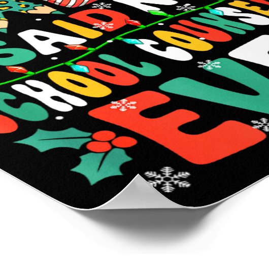 Funny Joke Calm Said No School Counselor Ever Xmas Poster (Ecke)