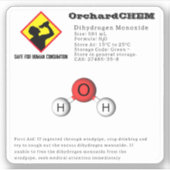 Funny Joke Dihydrogenmonoxid (H2O) Chemie Aufkleber (Vorderseite)