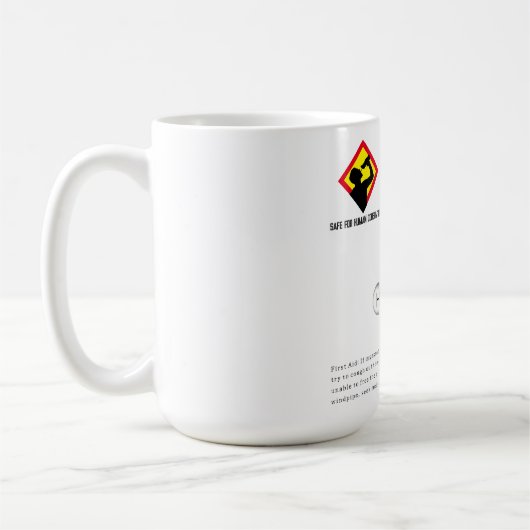 Funny Joke Dihydrogenmonoxid (H2O) Chemie Kaffeetasse (Links)