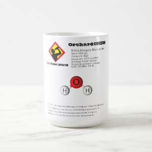 Funny Joke Dihydrogenmonoxid (H2O) Chemie Kaffeetasse