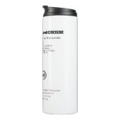 Funny Joke Dihydrogenmonoxid (H2O) Chemie Thermosbecher (Nach rechts gedreht)