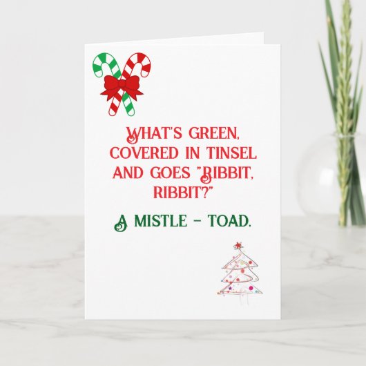 Funny Joke entwarf Weihnachtskarte Karte (Vorderseite)