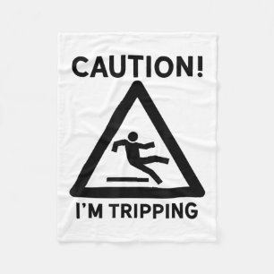 Funny Joke Geschenk Clumsy Friend Road Trip Fallin Fleecedecke