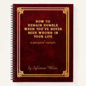 Funny Joke Humble Brag Notizblock (Vorderseite)