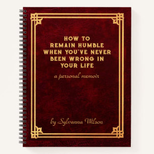 Funny Joke Humble Brag Notizblock