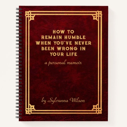 Funny Joke Humble Brag Notizblock (Vorderseite)