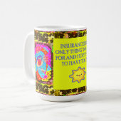 Funny Joke mit Art Pattens Nachricht Kaffeetasse (Vorderseite Links)