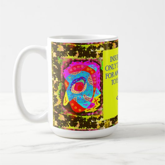 Funny Joke mit Art Pattens Nachricht Kaffeetasse (Links)