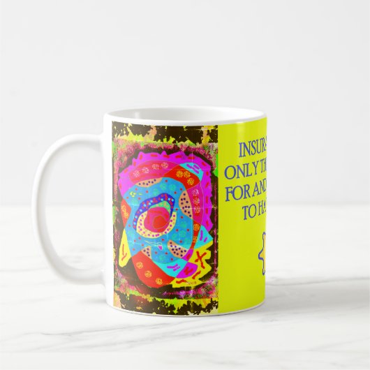 Funny Joke mit Art Pattens Nachricht Kaffeetasse (Links)