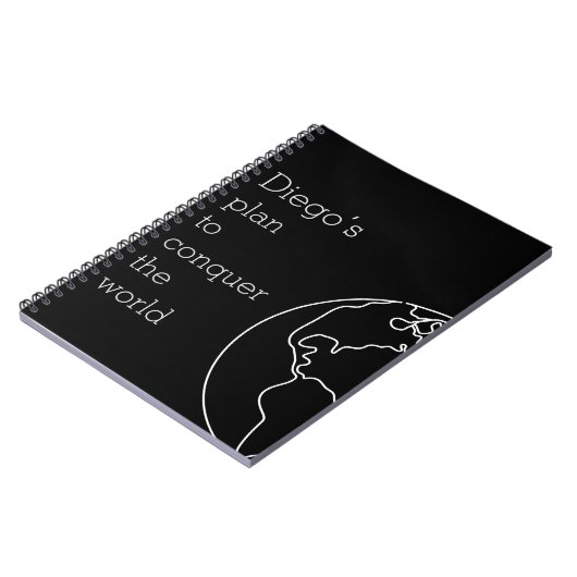 Funny Joke Niedlich Black Spiral Notebook für Jung Notizblock (Linke Seite)