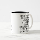Funny Joke Sister Sprichwort beste Geschenksgesche Zweifarbige Tasse (VorderseiteRechts)