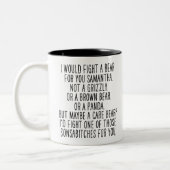 Funny Joke Sister Sprichwort beste Geschenksgesche Zweifarbige Tasse (Links)