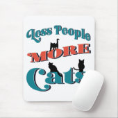Funny Joke Typografy Cat Mousepad (Mit Mouse)