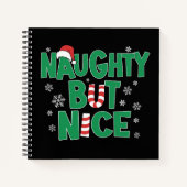 Funny Joke Weihnachts-Spaß Naughty Aber Nice Notizblock (Vorderseite)
