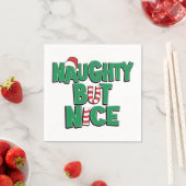 Funny Joke Weihnachts-Spaß Naughty Aber Nice Serviette (Beispiel)
