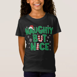 Funny Joke Weihnachts-Spaß Naughty Aber Nice T-Shirt
