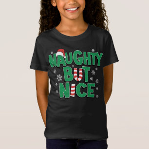 Funny Joke Weihnachts-Spaß Naughty Aber Nice T-Shirt