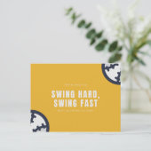 Funny Joke Yellow Baseball Postkarte (Stehend Vorderseite)