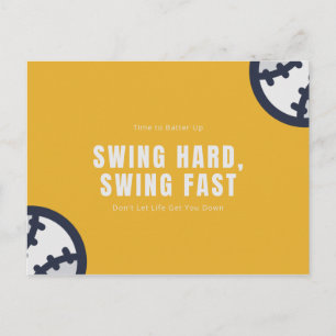 Funny Joke Yellow Baseball Postkarte