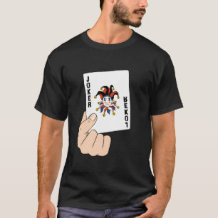 Funny Joker card spielen Kartenspieler Jester Casi T-Shirt