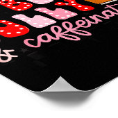 Funny Jolly And Caffeinated Christmas Tree Coffee Poster (Ecke)