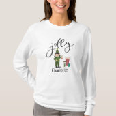 Funny Jolly Elf Weihnachtsname Ladys T - Shirt (Vorderseite)