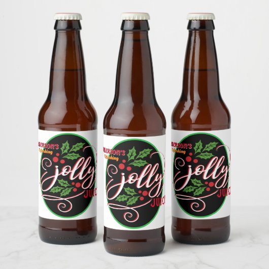 Funny Jolly Juice Christmas Cheer Bierflasche Bierflaschenetikett (Flaschen)