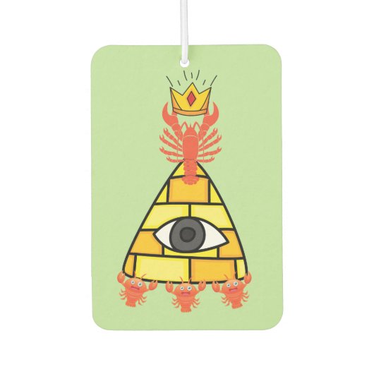 Funny Jordan Peterson Lobster Crown Hierarchy Meme Autolufterfrischer (Vorderseite)