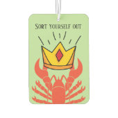 Funny Jordan Peterson Lobster Crown Hierarchy Meme Autolufterfrischer (Rückseite)