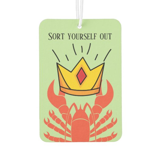 Funny Jordan Peterson Lobster Crown Hierarchy Meme Autolufterfrischer (Rückseite)