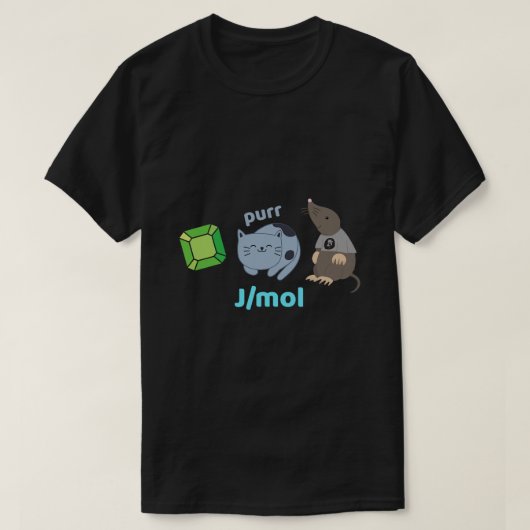 Funny Joule Per Mole Science Pudesign T-Shirt (Design vorne)