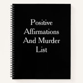 Funny Journal Notebook/Positive Affirmations & Mur Notizblock (Vorderseite)