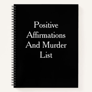 Funny Journal Notebook/Positive Affirmations & Mur Notizblock