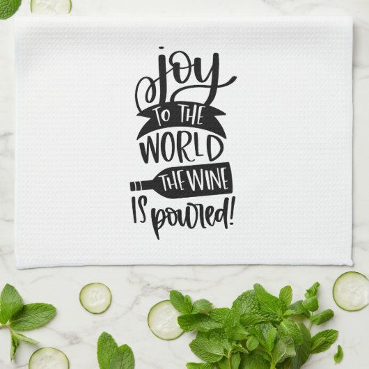 Funny Joy Der Wein wird gegossen Geschirrtuch (Gefaltet)