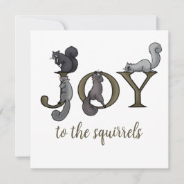 Funny Joy to the Squirrels Foto Feiertagskarte