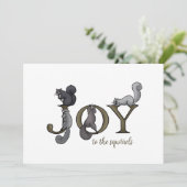 Funny Joy to the Squirrels Weihnachten (Stehend Vorderseite)