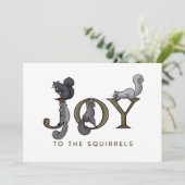 Funny Joy to the Squirrels Weihnachten (Stehend Vorderseite)