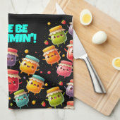 Funny Joyful Jumping Jars Jubilant Jam Geschirrtuch (Viertel Falte)