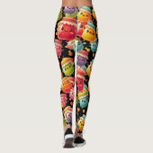 Funny Joyful Jumping Jars Jubilant Jam Leggings (Rückseite)