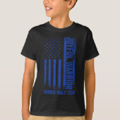 Funny Joyful Warrior Harris Waltz 2024 US-Flagge T-Shirt (Vorderseite)