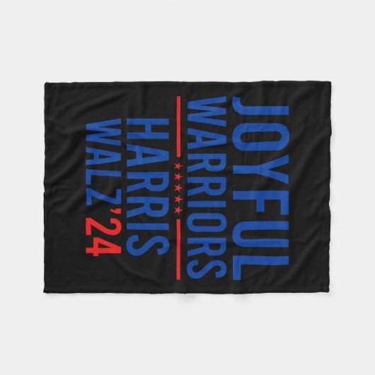 Funny Joyful Warriors Kamala Harris Waltz 2024 Fleecedecke (Vorderseite (Horizontal))